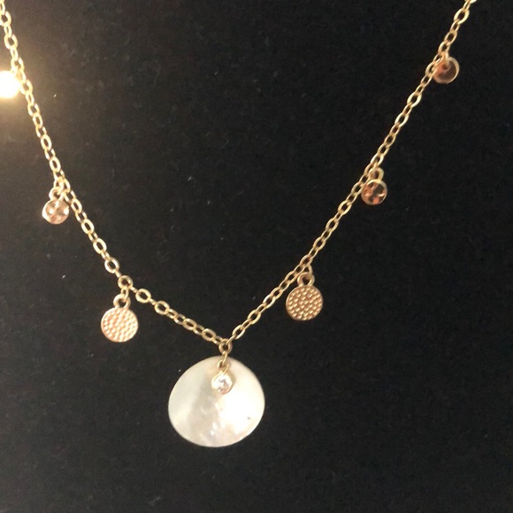 Ettika
18K Gold Plated Shell Disc Necklace - Picture 4 of 10